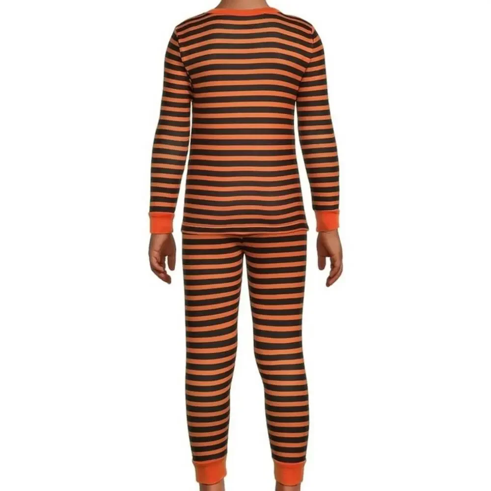 Pokémon Halloween Striped Pumpkin 2 Piece Matching Pajama Set - CHILD SIZE 10